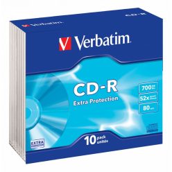   Verbatim DataLife CD-R 80 52x slim tok 10db/cs (10-es címke)