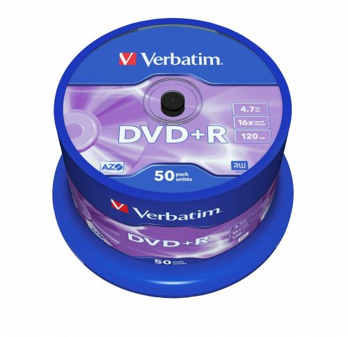 Verbatim DVD+R 4,7Gb 16x Hengeres 50db/csomag (50-es címke)