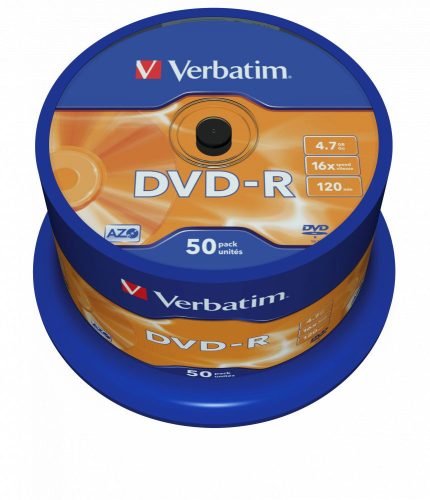 Verbatim DVD-R 4,7Gb 16x Hengeres 50db/csomag (50-es címke)