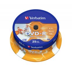   Verbatim DVD-R 4,7Gb 16x Hengeres 25db/csomag (25-ös címke)