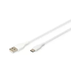   Digitus USB-C Silicone charging cable USB-A to USB-C USB 2.0 60W 2m Black