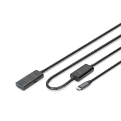   Digitus Active USB 3.2 Gen1 5G extension cable USB-C - USB-A 10m Black