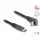 DeLock USB 2.0 Flat Ribbon Cable USB Type-C male to USB Type-C male angled PD 3.0 60W 1m Black