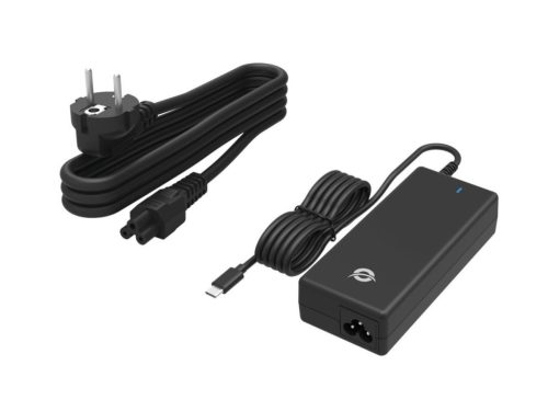 Conceptronic  OZUL03BE 100W GaN Desktop USB PD Charger with AC power cable Black