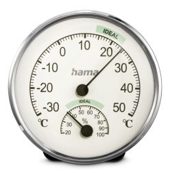   Hama Chios Thermometer and Hygrometer Időjárás Állomás Silver/White