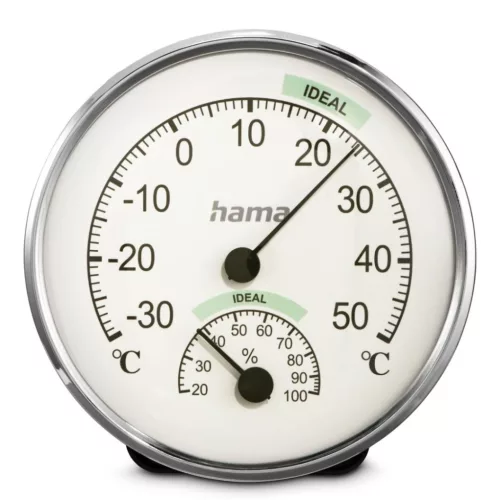 Hama Chios Thermometer and Hygrometer Időjárás Állomás Silver/White