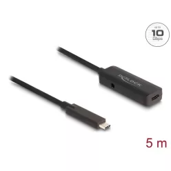   DeLock Active USB 10 Gbps extension cable USB Type-C 5m Black