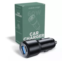 Mobile Origin Car Charger 60W USB-C and USB-A