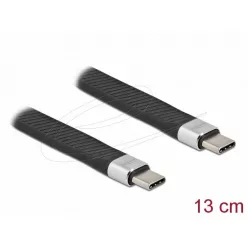   DeLock USB 2.0 FPC Flat Ribbon Cable USB Type-C to USB Type-C 13cm PD 5A E-Marker