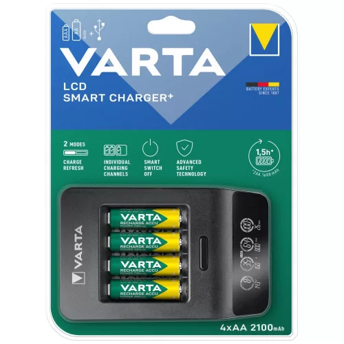 Varta LCD Smart Charger + 4x AA 2100mAh
