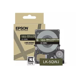 Epson LK-5QWJ címkeszalag (18mm) White on Matte Kakhi - 8m
