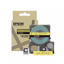 Epson LK-4YAS címkeszalag (12mm) Grey on Yellow - 8m