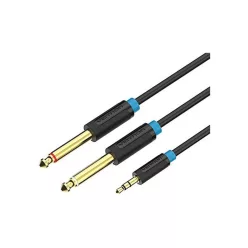 Vention Audio 3.5mm jack/M to 2x6.35mm jack/M cable 3m Black