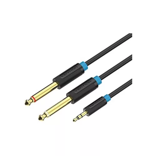 Vention Audio 3.5mm jack/M to 2x6.35mm jack/M cable 3m Black