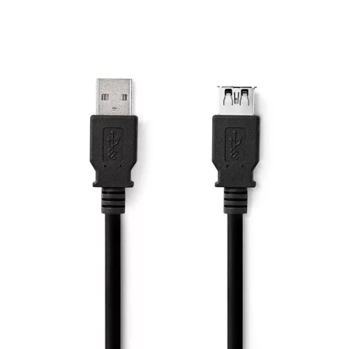 Nedis USB-A Male to USB-A Female 5Gbps USB Cable 1m Black