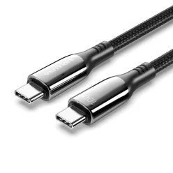   Vention Cotton Braided USB 2.0 C Male to C Male 5A Zinc Alloy Type cable 2m Black