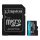 Kingston 256GB microSDXC Canvas Go Plus Gen4 Class 10 UHS-I U3 + adaper