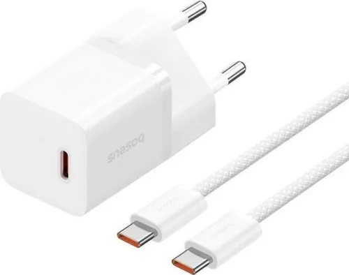 Baseus USB-C GaN5 mini 30W mains charger White