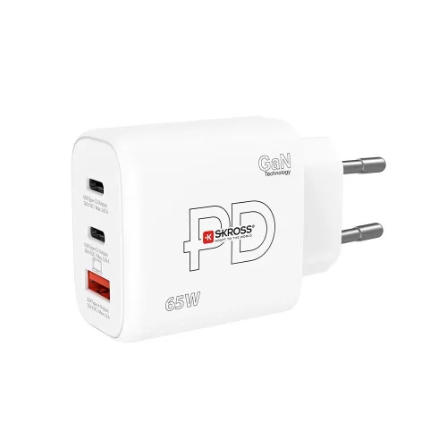 SKROSS Power Charger 65W GaN PD EU White