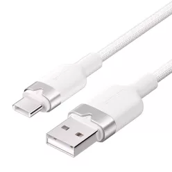   Vention USB 2.0 A Male to C Male 3A Aluminum Alloy Type cable 1m White