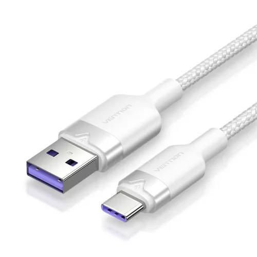 Vention USB 2.0 A Male to C Male 6A Aluminum Alloy Type cable 2m White