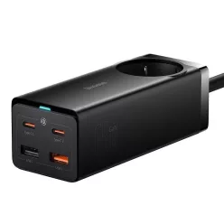   Baseus GaN3 Pro hálózati töltő 2xUSB + 2xUSB-C + AC 65W Black