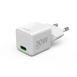 Hama Fast Charger GaN USB-C Super-Mini Charger PD 30W White