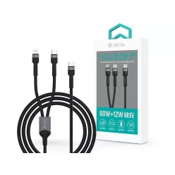   Devia ST111653 Extreme Speed Series 1,2m 60W+12W Type-C/Type-C + Lightning 1,2m Black