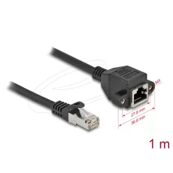 DeLock CAT6A S-FTP Patch Cable 1m Black