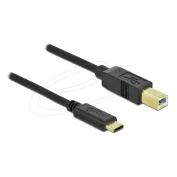 DeLock USB 2.0 cable Type-C to Type-B 4m Black