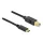 DeLock USB 2.0 cable Type-C to Type-B 4m Black
