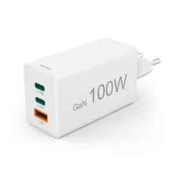 Hama Fast Charger GaN Mini Charger 100W White