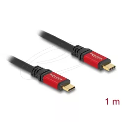 DeLock USB 2.0 Cable USB Type-C™ male to male 1m Red Metal