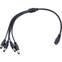 Nestron DC csatlakozó elosztó; 1x aljzat; 4x dugó