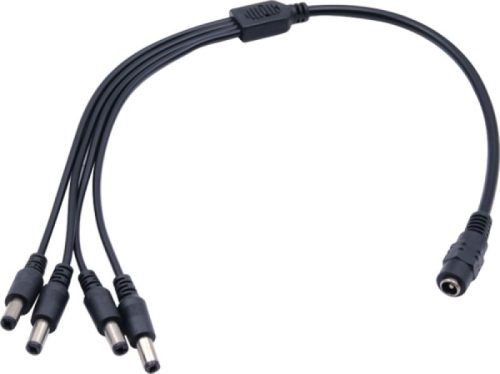 Nestron DC csatlakozó elosztó; 1x aljzat; 4x dugó