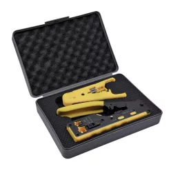   Nestron Moduláris krimpelő fogó átfűzhető csatlakozókhoz + kábel csupaszító szerszám, dobozban