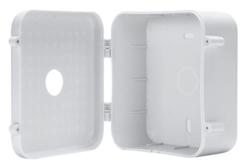 Nestron Univerzális beltéri kötődoboz kamerákhoz; oldalra nyitható; műanyag; 128x140x64mm