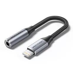   Vention Cotton Braided Lightning Male to 3,5mm Earphone Jack Adapter Aluminum Alloy Type