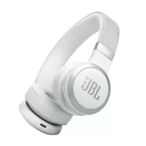 JBL Live 670NC Bluetooth Over-Ear Noise-Cancelling Headset White