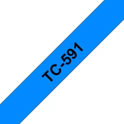   Brother TC-591 laminált P-touch szalag (9mm) Black on Blue-7,7m