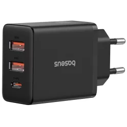 Baseus Cube Fast Charger 2U+C 30W EU Black