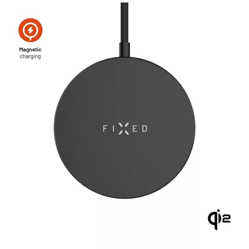 FIXED MagPad Slim Qi2 MagSafe Wireless töltő fekete