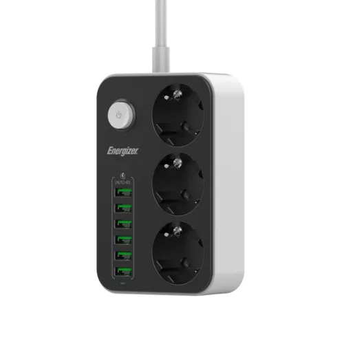 Energizer EPB2500W01EU Hálózati Elosztó Kapcsolóval 3DIN 2m White