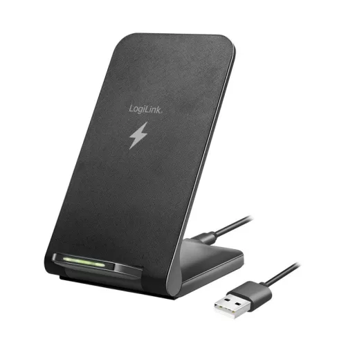 Logilink Smartphone stand with wireless charging function Black