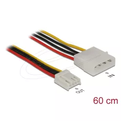 DeLock Power Cable 4 pin male > 4 pin floppy female 60cm