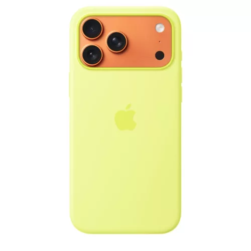 Apple iPhone 17 Pro Max Silicone Case with MagSafe Neon Yellow
