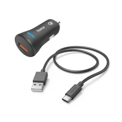   Hama Fast Car Charger with USB-C Charging Cable 19,5W 1,5m Black