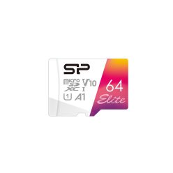   Silicon Power 64GB MicroSDXC Elite Class 10 U1 V10 A1 + adapterrel