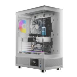 Gamdias Atlas E1 ARGB Tempered Glass White