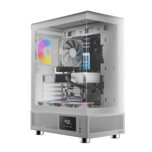 Gamdias Atlas E1 ARGB Tempered Glass White